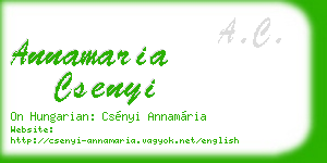 annamaria csenyi business card