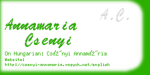 annamaria csenyi business card
